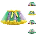 thumbnail image 1 of ZQUUVOU Girls Gold Foil Tutu Skirt Tulle Print Elastic Waist with Lining Recital Party Puffy Skirt for Kids Yellow, 1 of 6