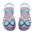 thumbnail image 1 of ZQUUVOU Girls Jelly Gladiator Sandals Bow Detail Soft Sole Princess Breathable Hollow Out Closed Toe Beach Dress Shoes Purple, 1 of 6