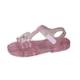 thumbnail image 1 of ZQUUVOU Girls Jelly Sandals Soft Sole Comfortable Summer Open Toe Princess Beach Casual Shoes for Toddler Little Kid Big Kid Hot Pink, 1 of 9