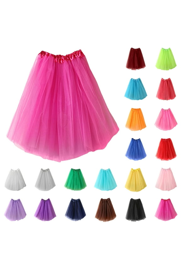 Girls Solid Ballet Tutu Skirt Layered Mesh Tulle Practice Skirt Dance Recital Performance Outfits Coffee