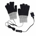 thumbnail image 1 of ZQUUVOU Heated Gloves for Men Women Rechargeable Hand Warmer Gloves Touchscreen Winter Knit Gloves Winter Sports Skiing Cycling Gray B, 1 of 4