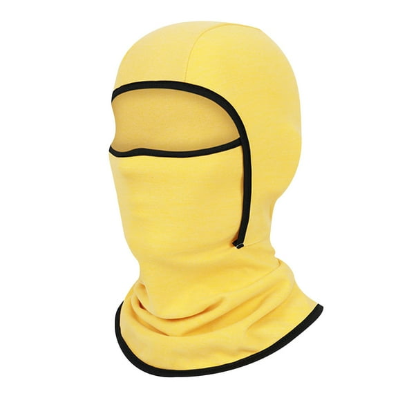 ZQUUVOU Kids Fleece Balaclava Winter Warm Hat with Thick Fleece Lining Cover Windproof Full Face Cover Ski Mask for Boys Girls Yellow