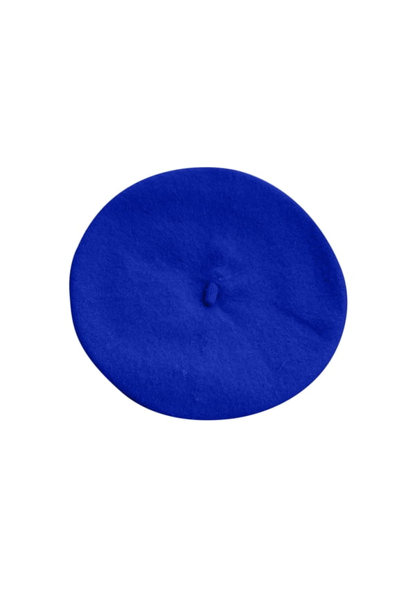 Kids Wool Beret Hats Solid Color Winter Warm Classic Beanie Cap Outdoor Beanie Hats Winter Fashion Accessory Blue