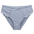 thumbnail image 1 of ZQUUVOU Lace Bikini Underwear for Women Low Rise Thin Cute Bow Briefs Breathable Comfortable Underwear Ladies Hipster Gray, 1 of 8