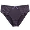 thumbnail image 1 of ZQUUVOU Lace Bikini Underwear for Women Low Rise Thin Cute Bow Briefs Breathable Comfortable Underwear Ladies Hipster Purple, 1 of 9