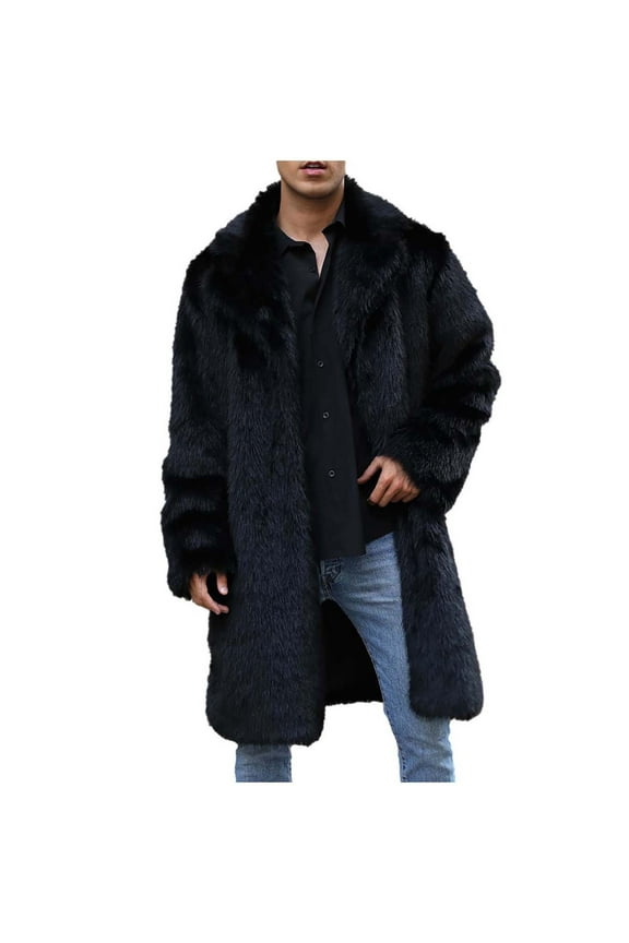 Men Fleece Jackets Male Faux Fur Cardigan Solid Sherpa Teddy Coat Winter Warm Fuzzy Hoodie Long Sleeve Outwear Gray