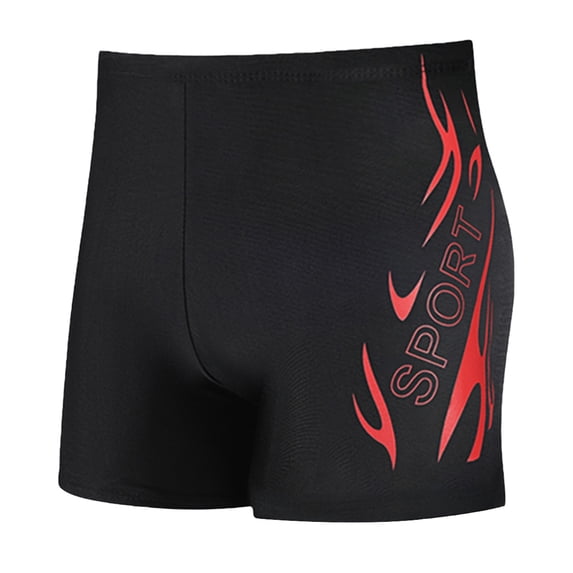 ZQUUVOU Men's Athletic Swim Jammers Big and Tall Square Leg Swim Trunks Elastic Waist Plus Size Quick Dry Beach Swimming Shorts Red