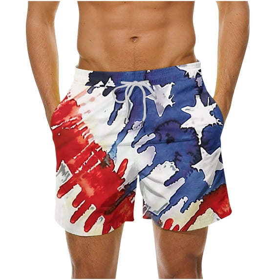 ZQUUVOU Men's Beach Swim Trunks Casual Loose Fit Drawstring Shorts with Pockets Quick Dry Elastic Waist Summer Bathing Suit Blue
