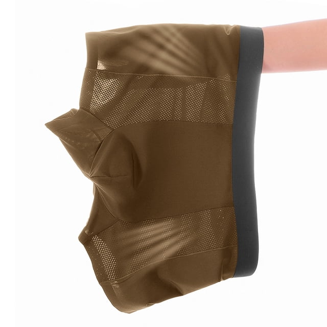 ZQUUVOU Men's Boxer Briefs Breathable Elastic Sport Underwear (Brown,2XL)