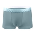thumbnail image 1 of ZQUUVOU Men's Boxer Briefs Color Block Elastic Waist Casual Underwear (Light Blue,XL), 1 of 9