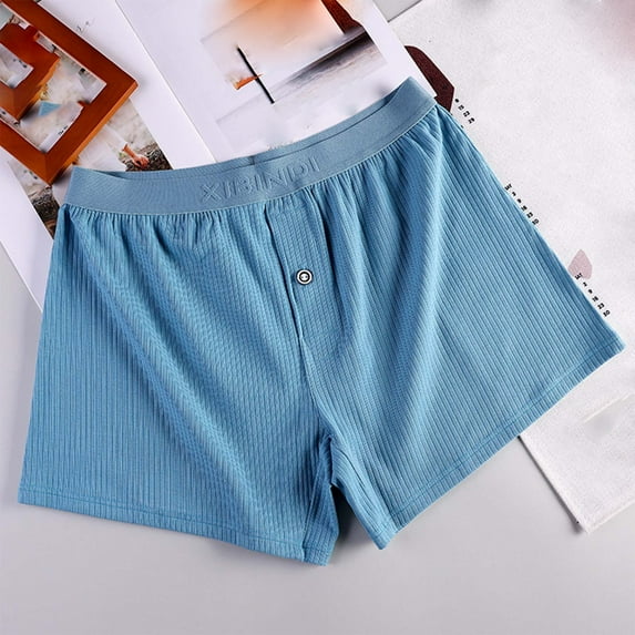 ZQUUVOU Men's Boxer Briefs Color Block Elastic Waist Casual Underwear (Sky Blue,XL)