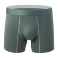 thumbnail image 1 of ZQUUVOU Men's Boxer Briefs Cotton Blend Solid Color Sports Mid Waist Underwear (Olive Green,L), 1 of 4
