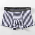 thumbnail image 1 of ZQUUVOU Men's Boxer Briefs Cotton Knit Stripe Color Breathabl Underpants Comfortable Briefs (Blue,XL), 1 of 8