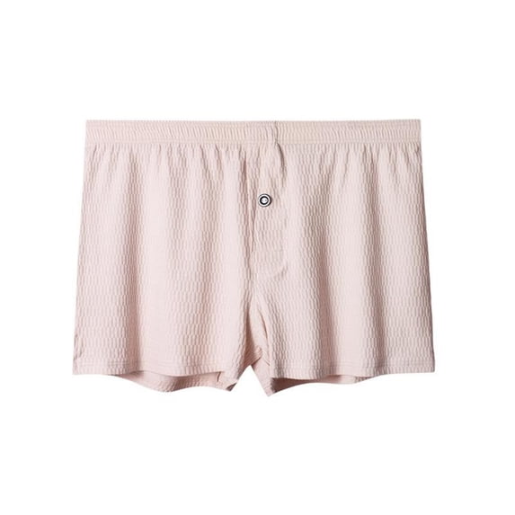 ZQUUVOU Men's Boxer Briefs Cotton Solid Color Breathable Middle Waist Underwear (Skin,M)
