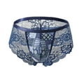thumbnail image 1 of ZQUUVOU Men's Boxer Briefs Lace Mesh Underwear (Blue,Free Size), 1 of 3