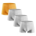 thumbnail image 1 of ZQUUVOU Men's Boxer Briefs Loose Breathable Elastic Exercise Underwear 4 Pack (Gray,L), 1 of 2
