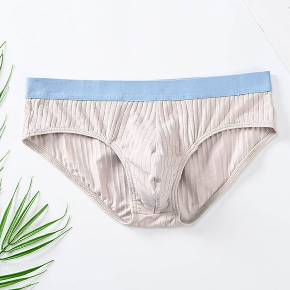 ZQUUVOU Men's Boxer Briefs Men Solid-Color Matching Comfortable Breathable Underwear Briefs (Gray,3XL)