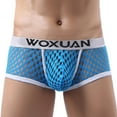 thumbnail image 1 of ZQUUVOU Men's Boxer Briefs Mesh Casual Solid Breathable Pouch (Blue,M), 1 of 8