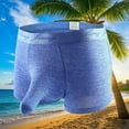 thumbnail image 1 of ZQUUVOU Men's Boxer Briefs Pouch Solid Color Elasticity Underwear (Blue,XL), 1 of 9
