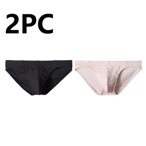 ZQUUVOU Men's Boxer Briefs Solid Color Breathable Underwear 2 Pack (Black,2XL)