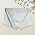 thumbnail image 1 of ZQUUVOU Men's Boxer Briefs Solid Color Cool Elastic Waist Casual Underpants (Gray,4XL), 1 of 8