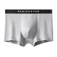thumbnail image 1 of ZQUUVOU Men's Boxer Briefs Solid Color Cotton Breathable Close Boxers (Gray,3XL), 1 of 4