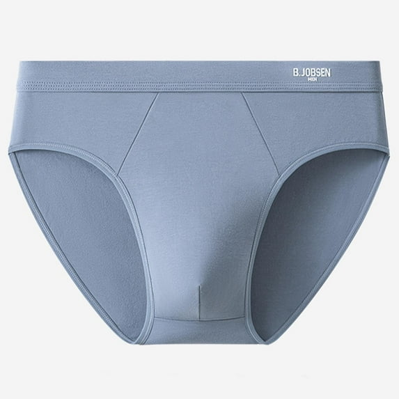 ZQUUVOU Men's Briefs Cotton Breathable Close Loose Underwear (Light Blue,2XL)