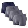 thumbnail image 1 of ZQUUVOU Men's Briefs Loose Breathable Elastic Underwear 4 Pack (Dark Gray,3XL), 1 of 2