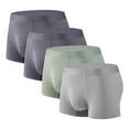 thumbnail image 1 of ZQUUVOU Men's Briefs Loose Cotton Blend Breathable Elastic Underwear 4 Pack (Dark Gray,L), 1 of 2