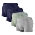 thumbnail image 1 of ZQUUVOU Men's Briefs Loose Cotton Blend Breathable Elastic Underwear 4 Pack (Mint Green,3XL), 1 of 2