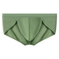 thumbnail image 1 of ZQUUVOU Men's Briefs Mesh Breathable Cool Underwear (Green,L), 1 of 1