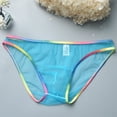 thumbnail image 1 of ZQUUVOU Men's Briefs Middle Waist Solid Elastic Color Breathable Underwear (Light Blue,L), 1 of 4