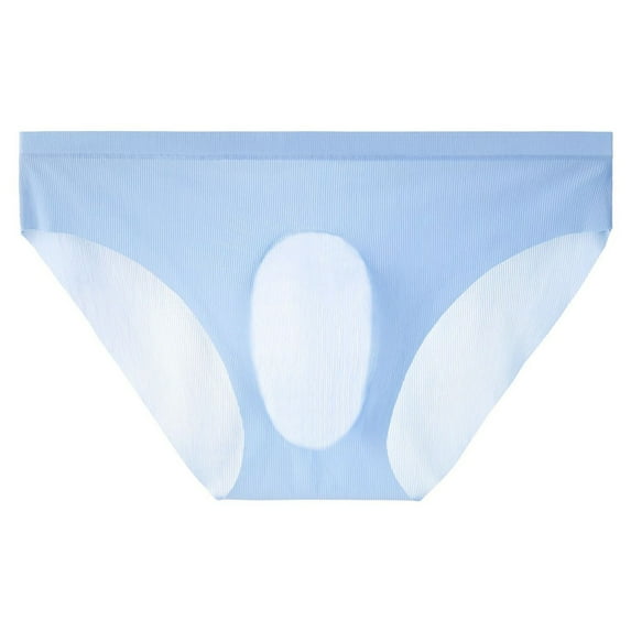 ZQUUVOU Men's Briefs Solid Breathable Close Comfortable Underwear (Sky Blue,3XL)
