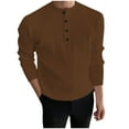 thumbnail image 1 of ZQUUVOU Men's Button Front Knit Sweater Long Sleeve Comfortable Casual Business Slim Tops Ribbed Knit Pullover Brown, 1 of 6
