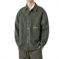 thumbnail image 1 of ZQUUVOU Men's Cargo Jackets Solid Color Long Sleeve Casual Coat (Olive Green,6XL), 1 of 7