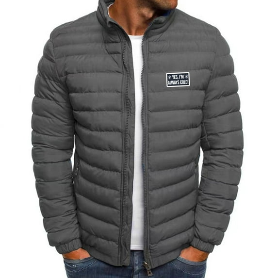 ZQUUVOU Men's Coat Stand Collar Solid Color Long Sleeved Pocket Hooded Casual Jacket (Dark Gray,3XL)