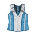 thumbnail image 1 of ZQUUVOU Men's Corset Vest Wasit Trainer Printed Medieval Vintage Dress Waistcoat Lace Up Bones Formal Tops Wedding Stage Light Blue, 1 of 3