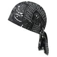 thumbnail image 1 of ZQUUVOU Men's Do Rag Skull Cap Sweat Wicking Cooling Bandana Helmet Liner Cycling Motorcycle Bandana Head Wrap Black, 1 of 2
