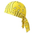 thumbnail image 1 of ZQUUVOU Men's Do Rag Skull Cap Sweat Wicking Cooling Bandana Helmet Liner Cycling Motorcycle Bandana Head Wrap Yellow, 1 of 2