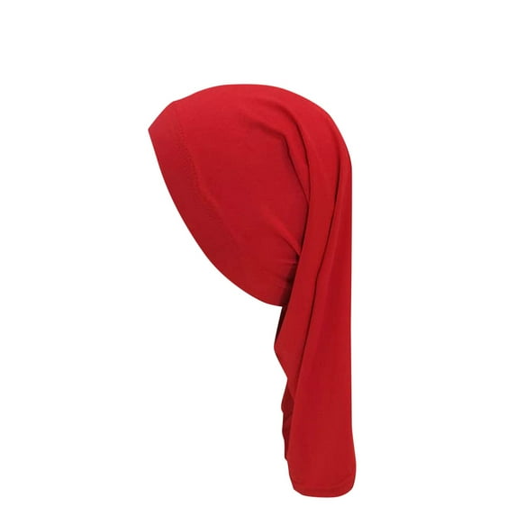 ZQUUVOU Men's Dreadlock Headwrap Stretchable Solid Color Street Hair Protection Silky Sweat Wicking Beanie Head Wrap Red