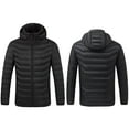 thumbnail image 1 of ZQUUVOU Men's Heated Jacket Winter Warm Heated Coat for Outdoor Ski Hooded Zip Up Puffer Jacket for Men Women Body Thermal Coats Black A, 1 of 9