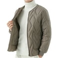thumbnail image 1 of ZQUUVOU Men's Lightweight Quilted Jackets Cotton Oversized Zipper Front Down Jacket Crewneck Loose Warm Winter Puffer Jacket Khaki, 1 of 8