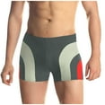thumbnail image 1 of ZQUUVOU Men's Low Rise Swim Briefs Square Leg Tight Swim Trunks Quick Dry Lightweight High Stretch Beach Triangle Trunks Gray, 1 of 5