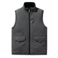 thumbnail image 1 of ZQUUVOU Men's Polar Fleece Vest Outdoor Casual Reversible Wear Plush Lined Windproof Thermal Jacket with Pocket Gray, 1 of 5
