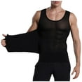 thumbnail image 1 of ZQUUVOU Men's Shapewear Tummy Control Sleeveless Shirts Body Shaper Vest Breathable Workout Tank Top Undershirt Black B, 1 of 4