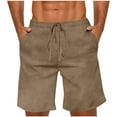 thumbnail image 1 of ZQUUVOU Men's Shorts Casual Drawstring Elastic Waist Sport Quick Dry Breathable Summer Beach Vacation Short with Pockets Coffee, 1 of 8