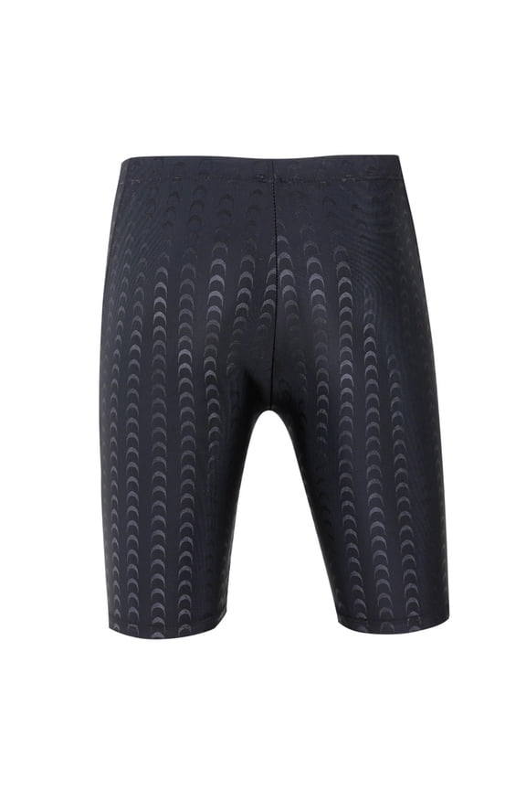 Men's Swim Jammers Athletic Sport 5 Inch Swimwear Racing Training Swimsuit Swim Trunks Quick Dry Long Swimming Shorts Black