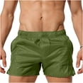 thumbnail image 1 of ZQUUVOU Men's Swim Shorts with Mesh Pockets Quick Dry Elastic Waist Outdoor Fitness Beach Trunks Summer Sports Beach Shorts Olive Green, 1 of 6