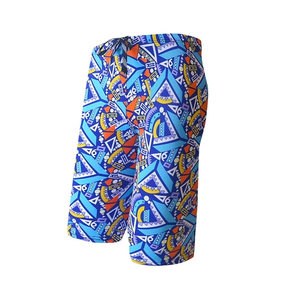 ZQUUVOU Men's Swim Trunks 5 Inch Smmer Beach Print Shorts Drawstring Elastic Waist Quick Dry Mesh Liner Breathable Swim Shorts Blue