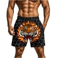 thumbnail image 1 of ZQUUVOU Men's Swim Trunks Funny Novelty Print Drawstring Elastic Waist Double Pockets 5 Inch Beach Shorts Beach Shorts Dark Gray, 1 of 9